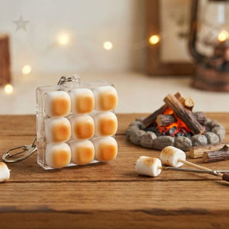 마시멜로 키캡 키링 9구 딸깍이 클리커 키보드 감성 소품 가방 열쇠고리 스트레스