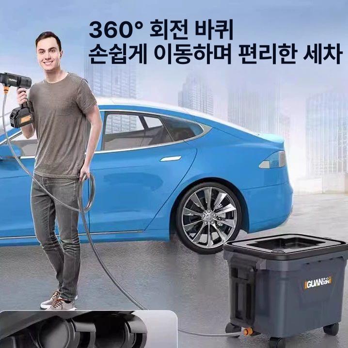 세차 버킷 양동이 다용도 휴대용 청소 버켓 이동식 주름 광택 자동차 작업 바스켓 낚시 - 상세 이미지 3