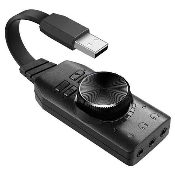 게이밍 usb 사운드 카드 7.1 외장형 사운드 카드 서라운드 채널 - 상품 이미지
