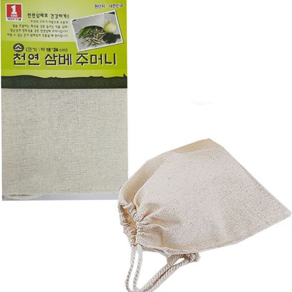 조리용 삼베 주머니 국산 천연 삼베 주머니 소형 양념 거름망 - 상품 이미지