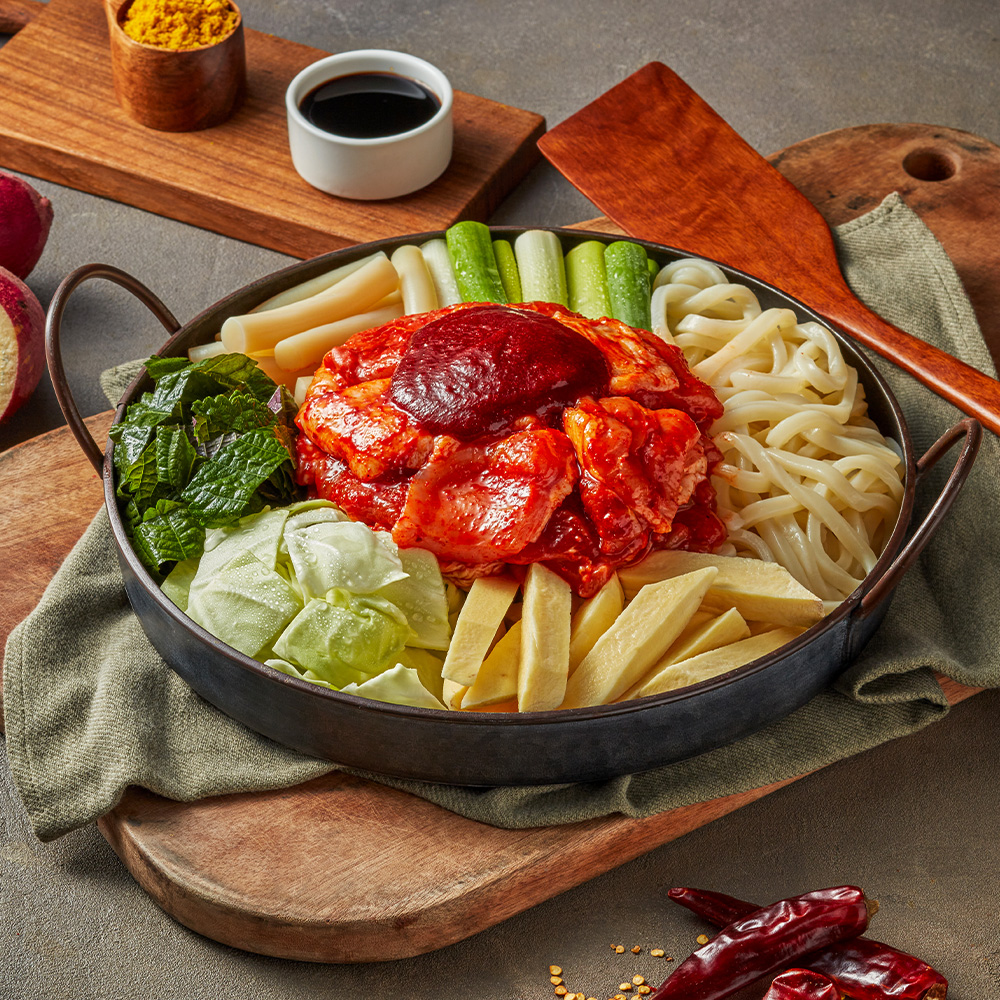 미트프로젝트 춘천식 철판 닭갈비 1kg (닭갈비 770g+우동사리 230g) - 상세 이미지 5