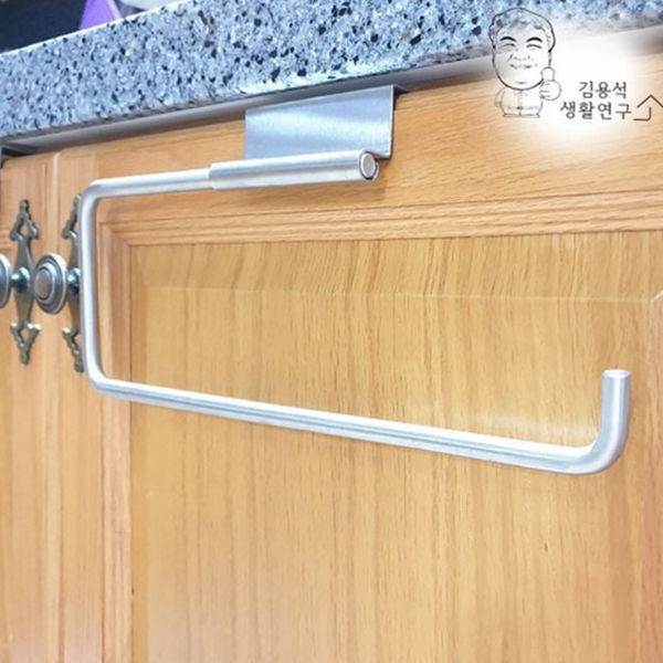 싱크대 키친타올걸이 문걸이 주방용 타올걸이 스테인레스 행주걸이 - 상품 이미지