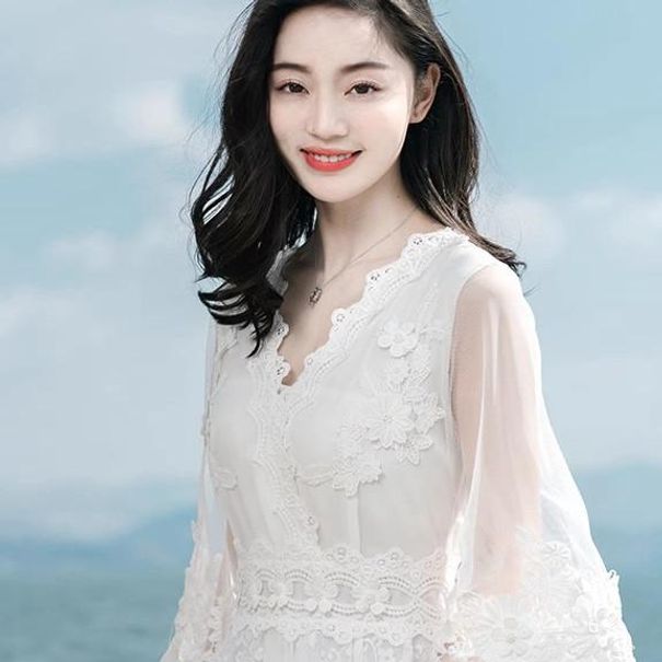 원피스 드레스 레이스 셀프 예쁜 투명 화이트 여성 뷔스티에 여름 롱원피스 휴양지 미니 - 상세 이미지 5