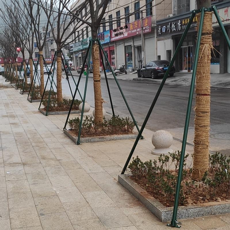 나무 지지대 후프 가로수 조립식 4지지 4개 브라켓 삼각 프레임 지주대 브래킷 적합 - 상세 이미지 4