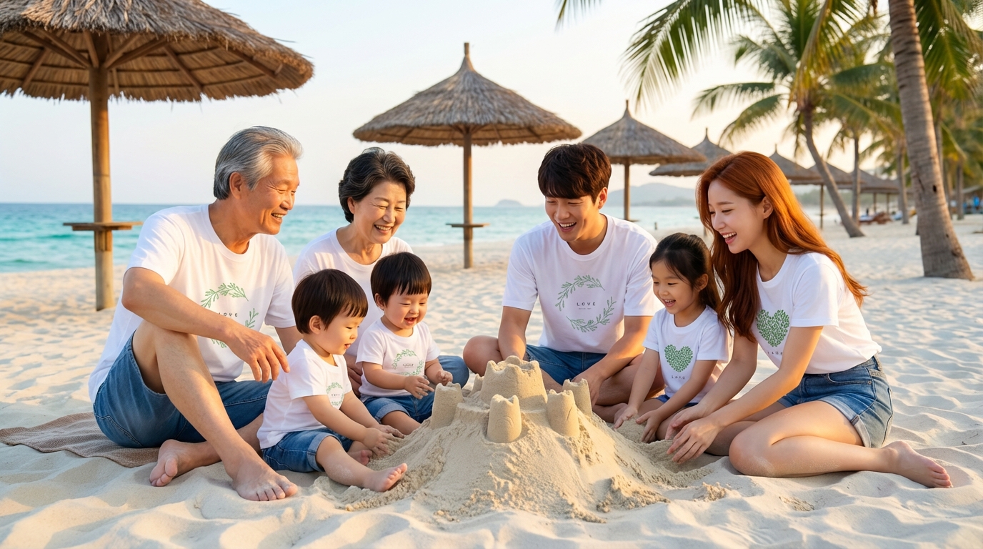 몽피마피 러브가든 가족티 패밀리룩 돌촬영 여행 사진의상 반팔 맨투맨 이미지 7