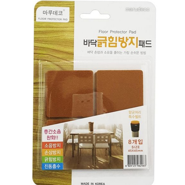 붙이는 가구 긁힘방지 패드 스크래치방지 바닥 긁힘방지 패드 소음방지 사각 - 상품 이미지