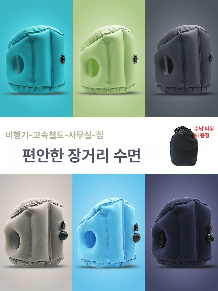 사무실 낮잠베개 에어쿠션 그레이 엎드려자는베개 엎드려자는베게 쿠션 기내용 여행 수면 - 상세 이미지 5