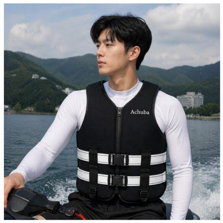 협력업체 워터파크 성인 남자 구명조끼 물놀이 캐리비안베이 L 블랙