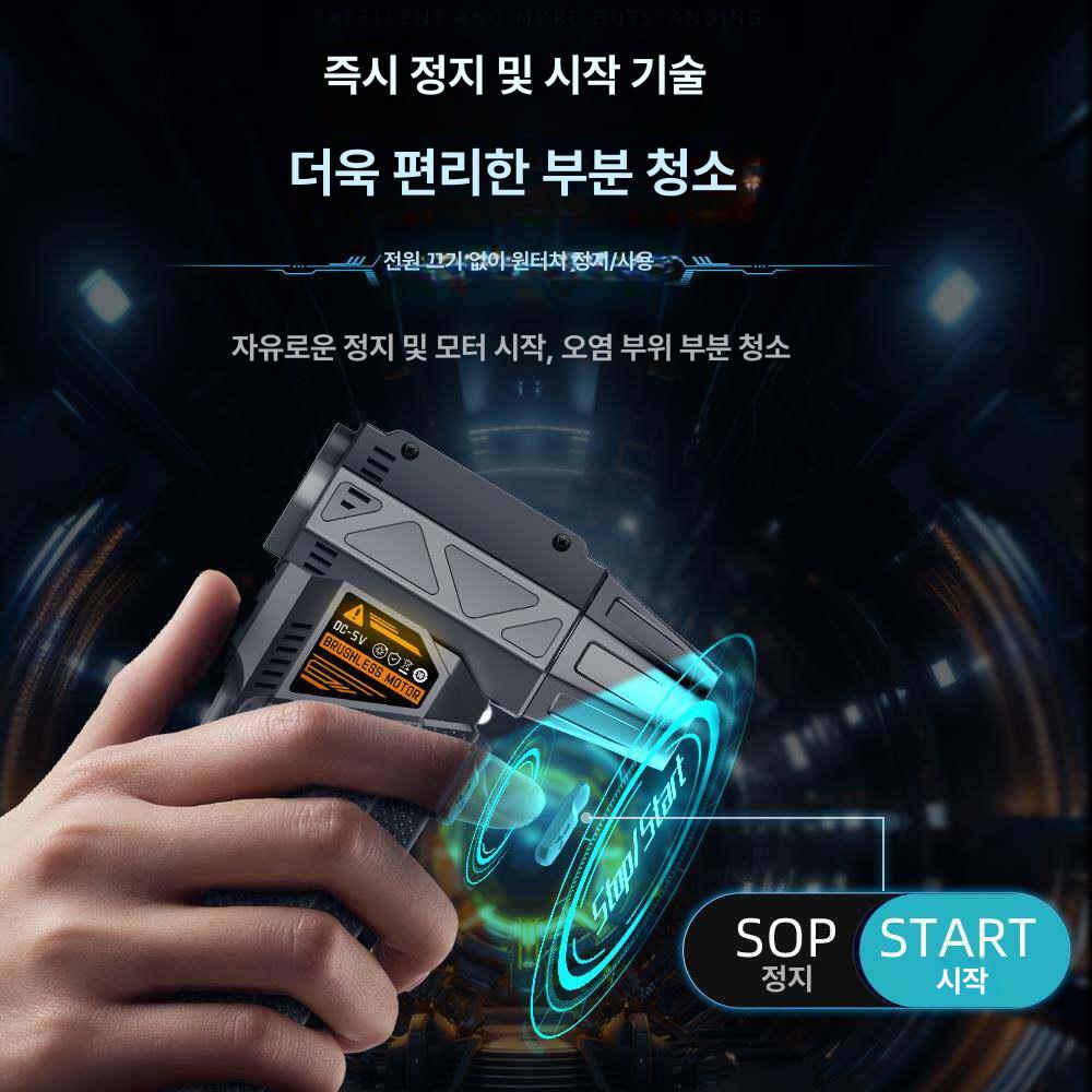 무선 에어블로워 휴대용 미니 캠핑 배터리 차량 낙엽 무선송풍기 초강력 차량용 고출력 먼지 - 상세 이미지 3