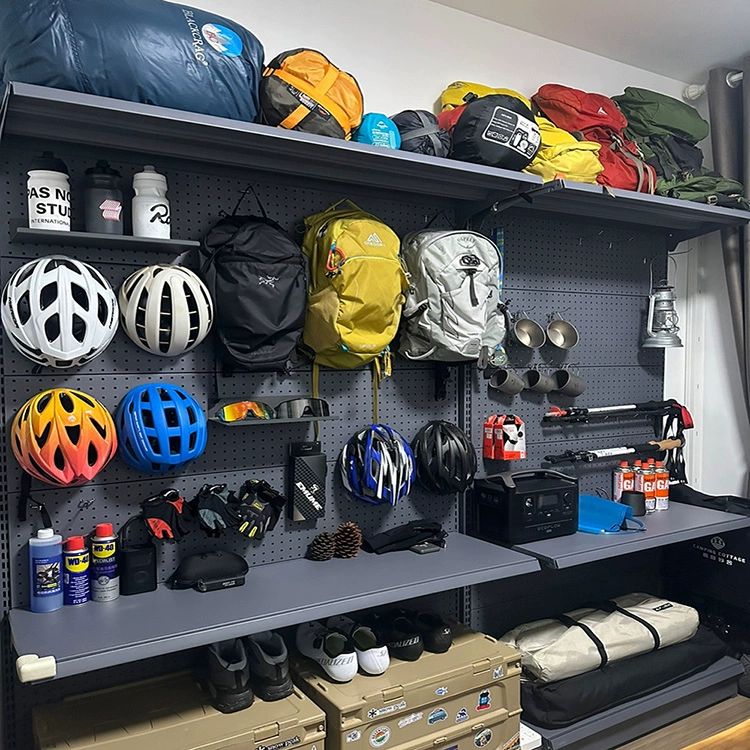 매대 타공판 스탠드 철제 72x40x225cm 진열대 메탈 거치대 - 상세 이미지 4