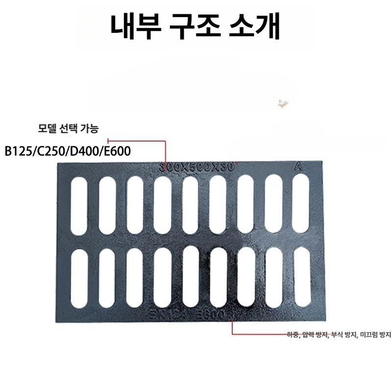 주철 뚜껑 하수구 트랩 배수로 맨홀 커버 덮개 배관 철제 캐스팅 하수도 - 상세 이미지 4