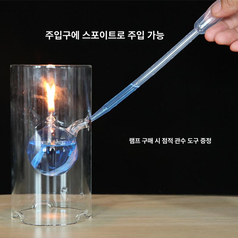 유리오일램프 호롱불 빈티지 캠핑 촛대 홀더 캠핑오일램프 장식 불멍 조명 등유 - 상세 이미지 3