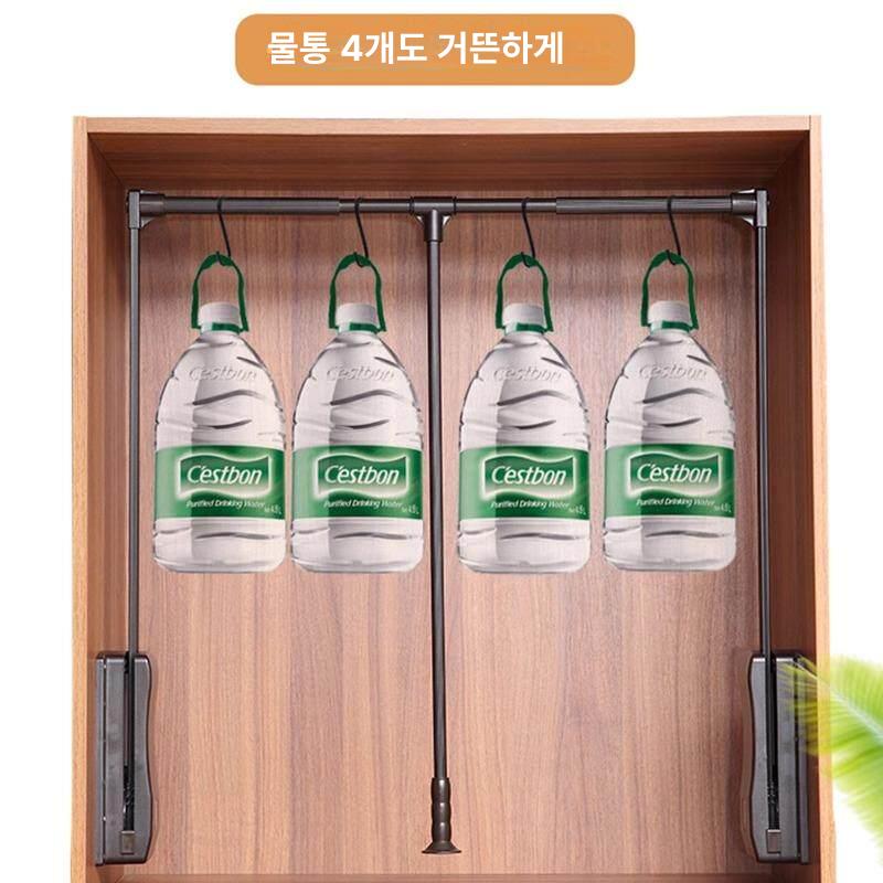 반자동 옷걸이 리프트 행거 풀다운 옷장 내부 의류수납 공간절약 승강식 - 상세 이미지 5