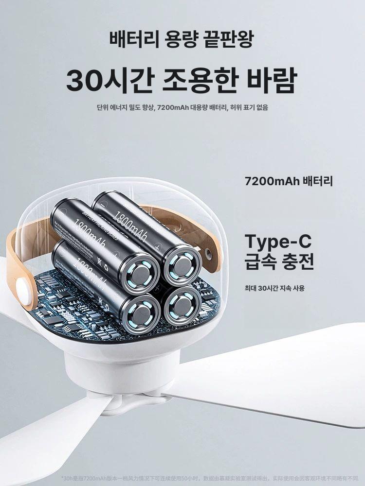 타프팬 캠핑 실링팬 무선 선풍기 미니 멀티스핀 차박 미니실링팬 캠핑용 숏모드 텐트 충전식 - 상세 이미지 3