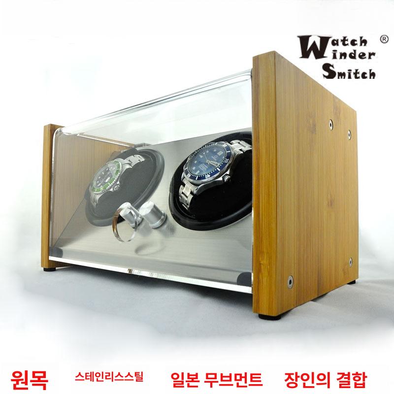 시계케이스 워치 와인더 휴대 오토매틱 거치대 정리함 원목 박스 수납함 가죽 와치 럭셔리 - 상세 이미지 2