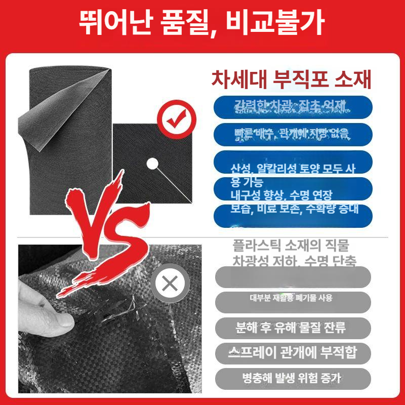 제초매트 시트 텃밭 식물 비닐 녹색 커버 보온재 잡초방지 덮개 과수원 원예 - 상세 이미지 3