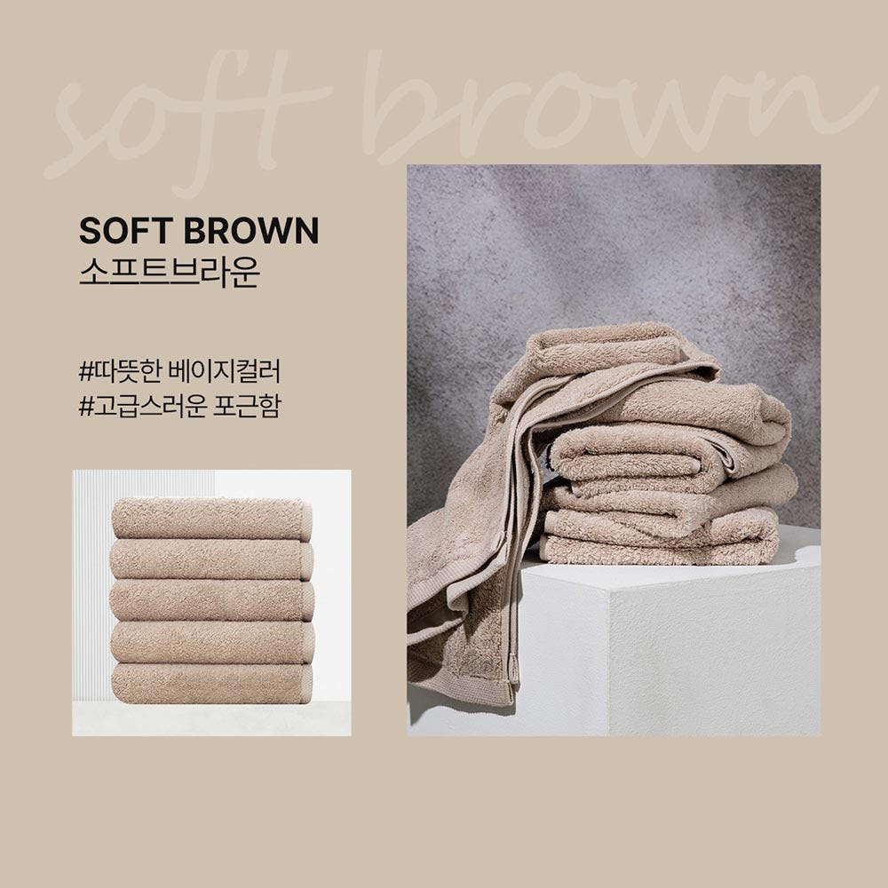 코튼클라우드 에어코튼 40수 코마사 220g 호텔 수건 고중량 타올 선물 10장 세트 - 상세 이미지 5