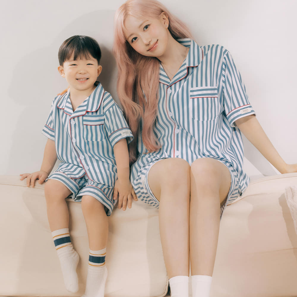 실크핏 토브 반팔 패밀리 잠옷 세트(성인2+키즈1) 가격 비교 DOSSY 실크핏 토브 반팔 패밀리 잠옷 세트(성인2+키즈1)