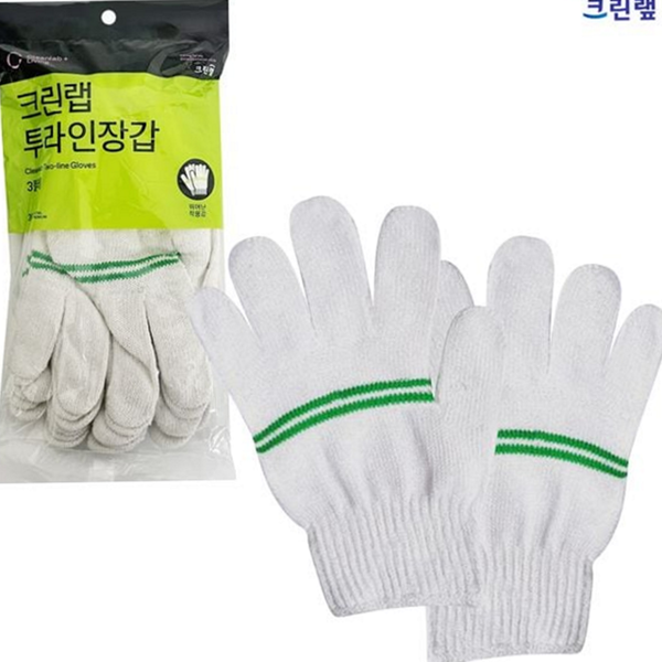 다용도 면 장갑 미끄럼 목장갑 작업용 보호 얇은 3켤레 - 상품 이미지