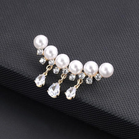 LUNALUCE 샤링 사계절 진주 크리스탈 큐빅 미니 옷핀 브로치 커머스픽301