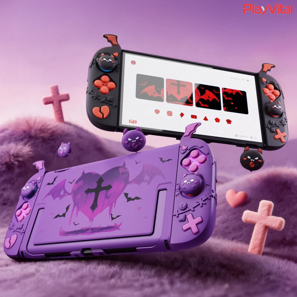 닌텐도 스위치2 케이스 고딕임프 풀커버 그립케이스 PlayVital - 상품 이미지