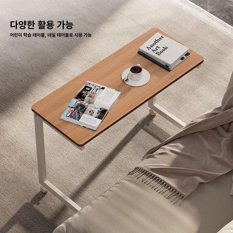 높이조절 사이드테이블 이동식 간이 폴딩 노트북 협탁 소파 보조 데스크 휴대용 - 상세 이미지 2