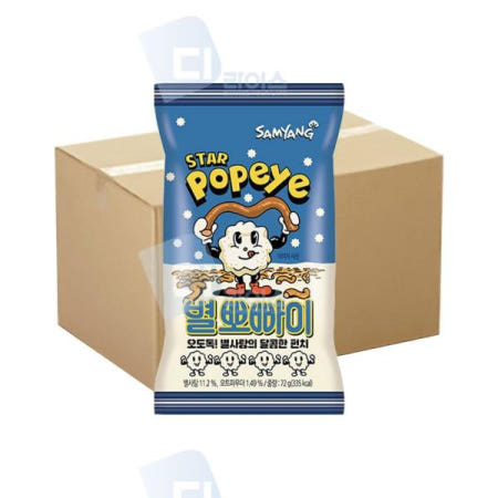 삼양 스낵 별뽀빠이 48봉 별사탕 라면과자 라면땅 라면스낵 1box