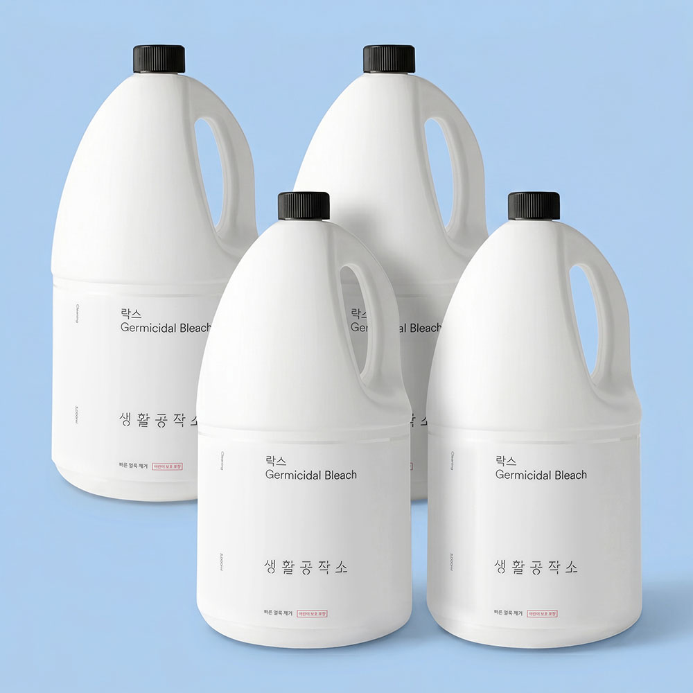 생활공작소 락스 살균소독제 화장실 청소락스 3L, 4개