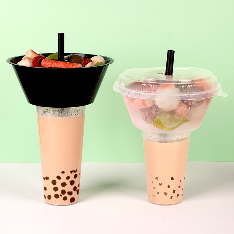 일회용 콜팝컵 콤보컵 분리형 간식용기 테이크아웃 치킨컵 푸드트럭 360~700ml - 상세 이미지 3