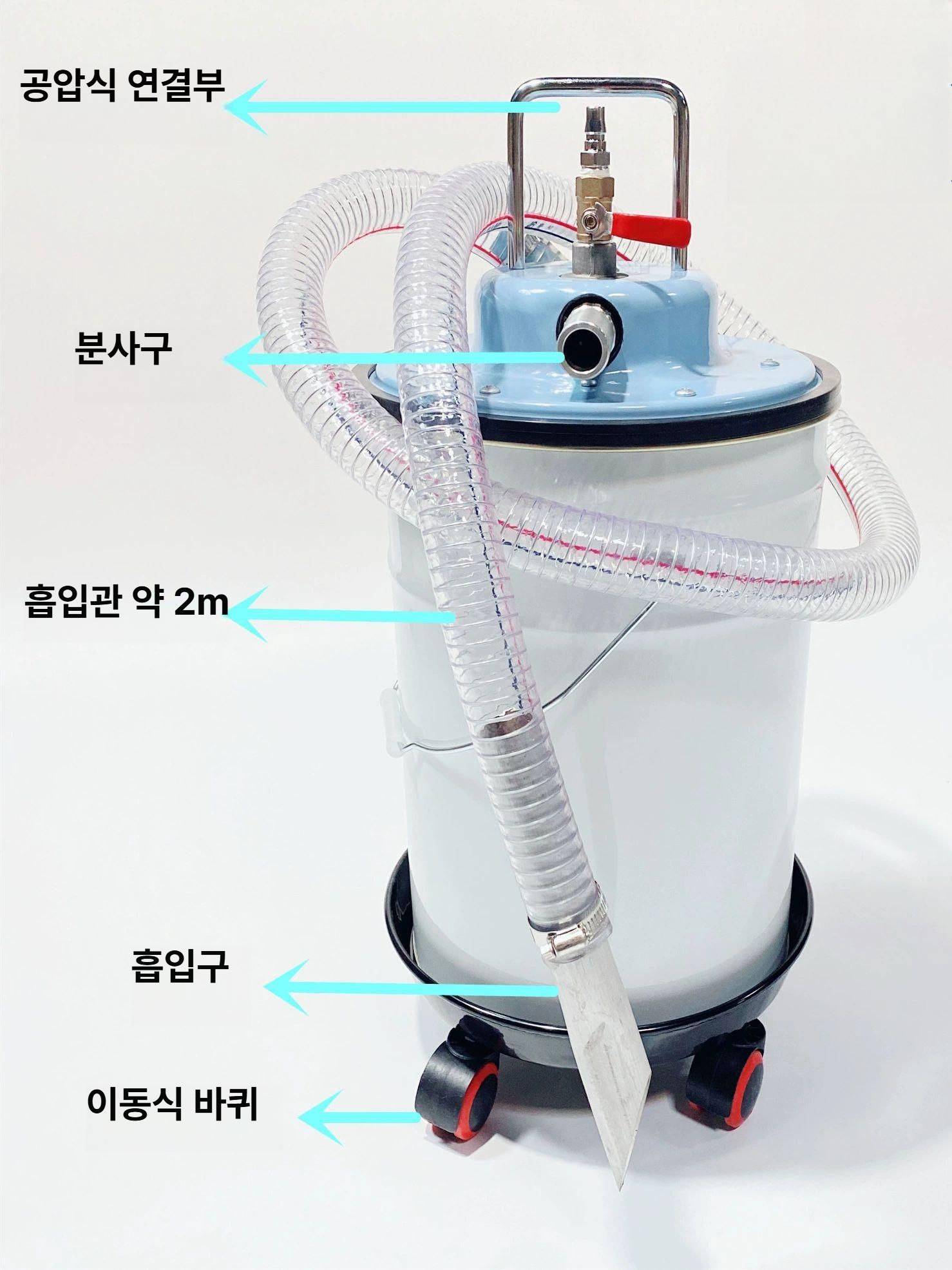 공압 에어 흡입기 집진기 흡입건 산업용 분진 오일펌프 고정형 철제 청소건 압축 진공 공업용 - 상세 이미지 2