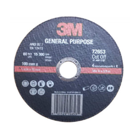 3M 정그리마켓 3M 72653 절단석 100mm 25장세트 컷팅날 그라인더절단석 철절단