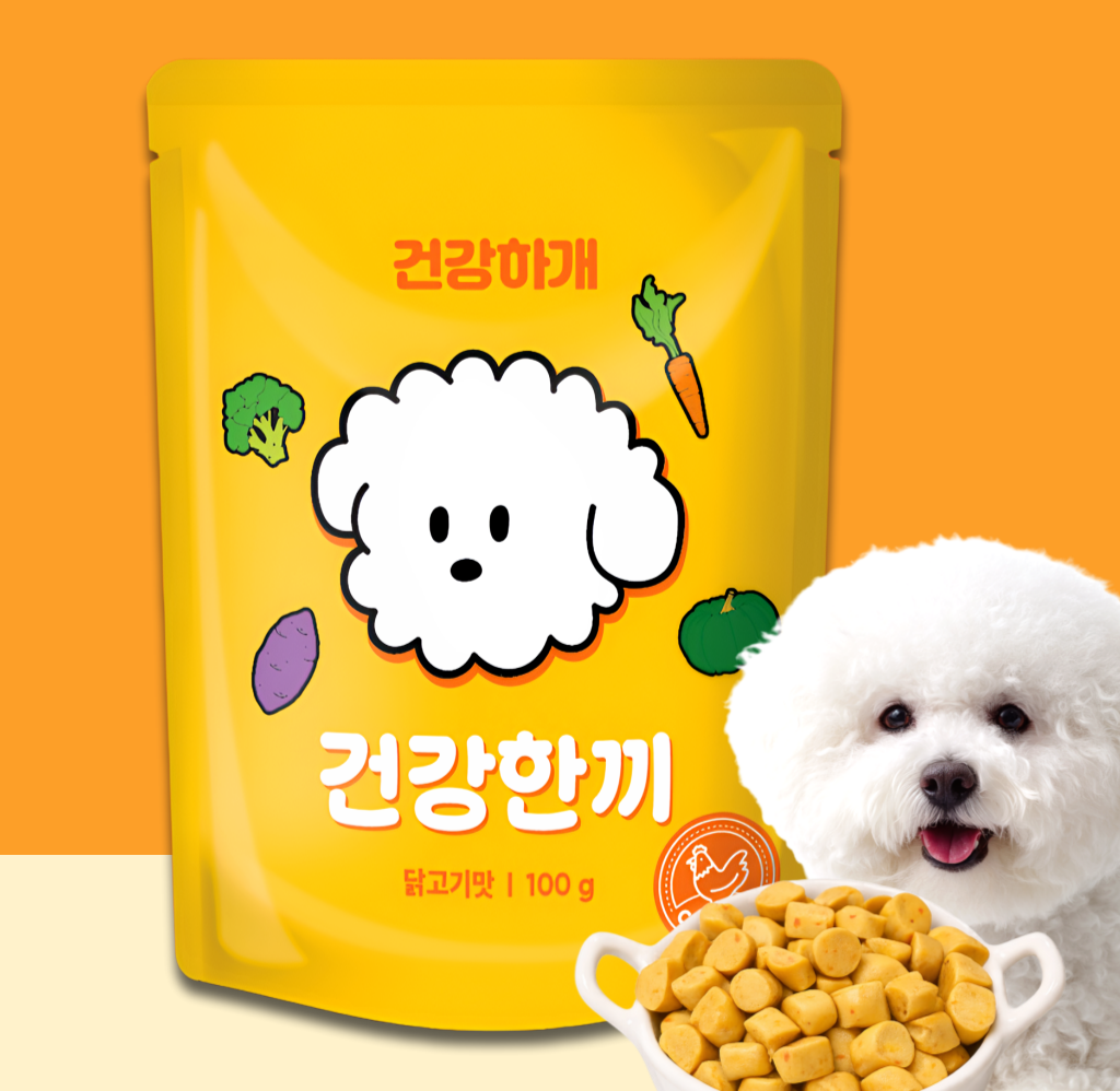 [건강하개] 건강한끼 강아지 주식 습식사료 수분보충 화식 닭고기, 100g, 1개 - 상품 이미지