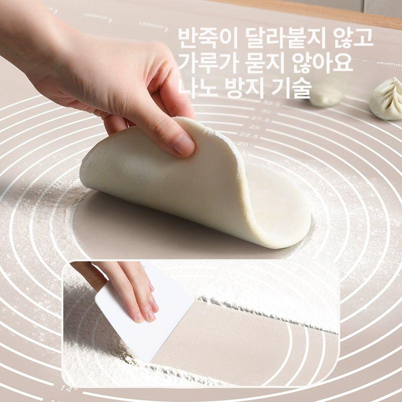 실리콘 베이킹패드 반죽매트 특두께 제과제빵 반죽판 논슬립 매트 7mm - 상세 이미지 3