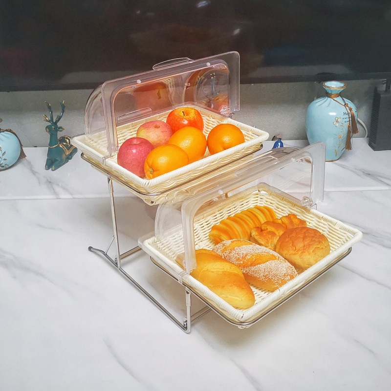 베이커리 빵진열대 떡 카페 홈베이킹용 투명 아크릴 3단 계단형 조립식 분리형 매대 쿠키 - 상세 이미지 5