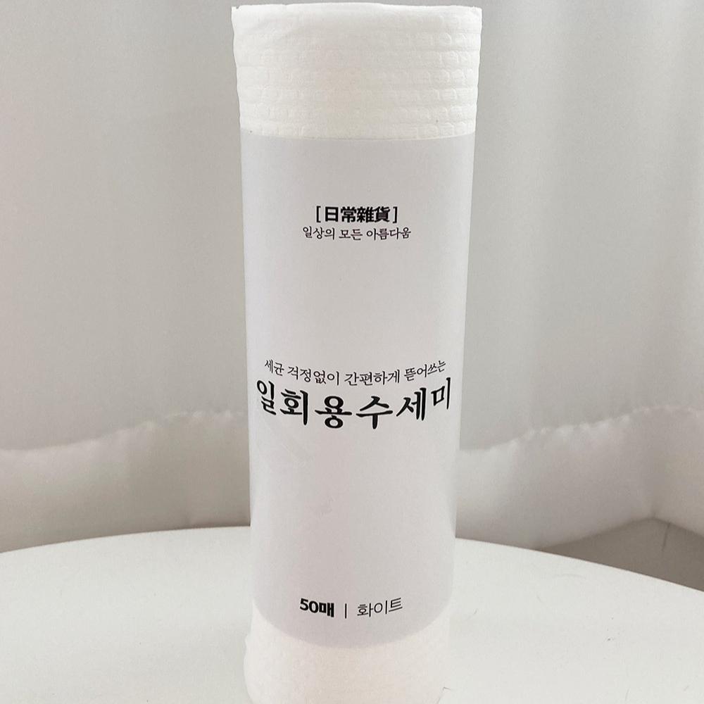 J2K 뜯어쓰는 일회용 수세미 화이트 설거지 주방 청소 위생용품 (3개) - 상세 이미지 3