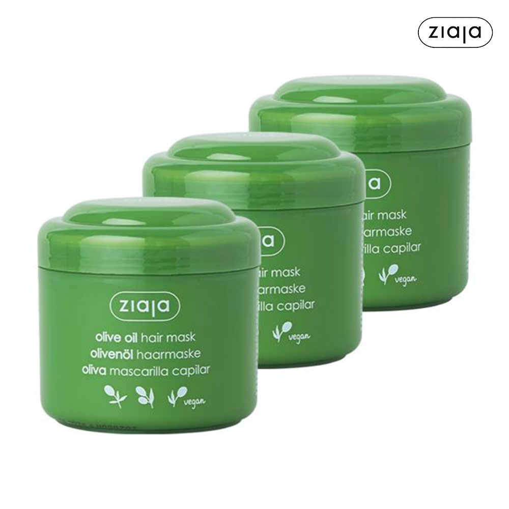 지아자 올리브 내추럴 트리트먼트 헤어팩 200ml, 3개 - 상품 이미지