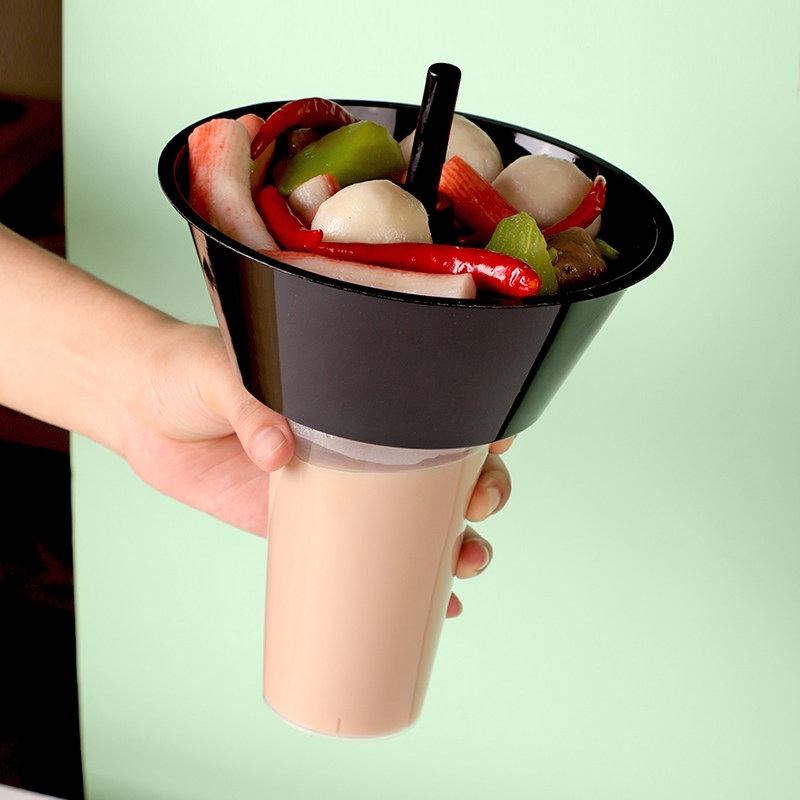 일회용 콜팝컵 콤보컵 분리형 간식용기 테이크아웃 치킨컵 푸드트럭 360~700ml - 상세 이미지 5