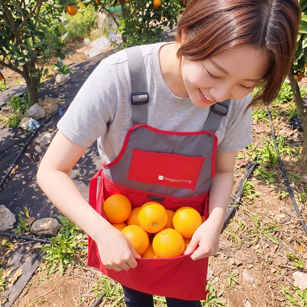 필굿리빙 수확 앞치마 캥거루 수확용 감따는 과일 원예용 농사용 고사리 농사 이미지 2