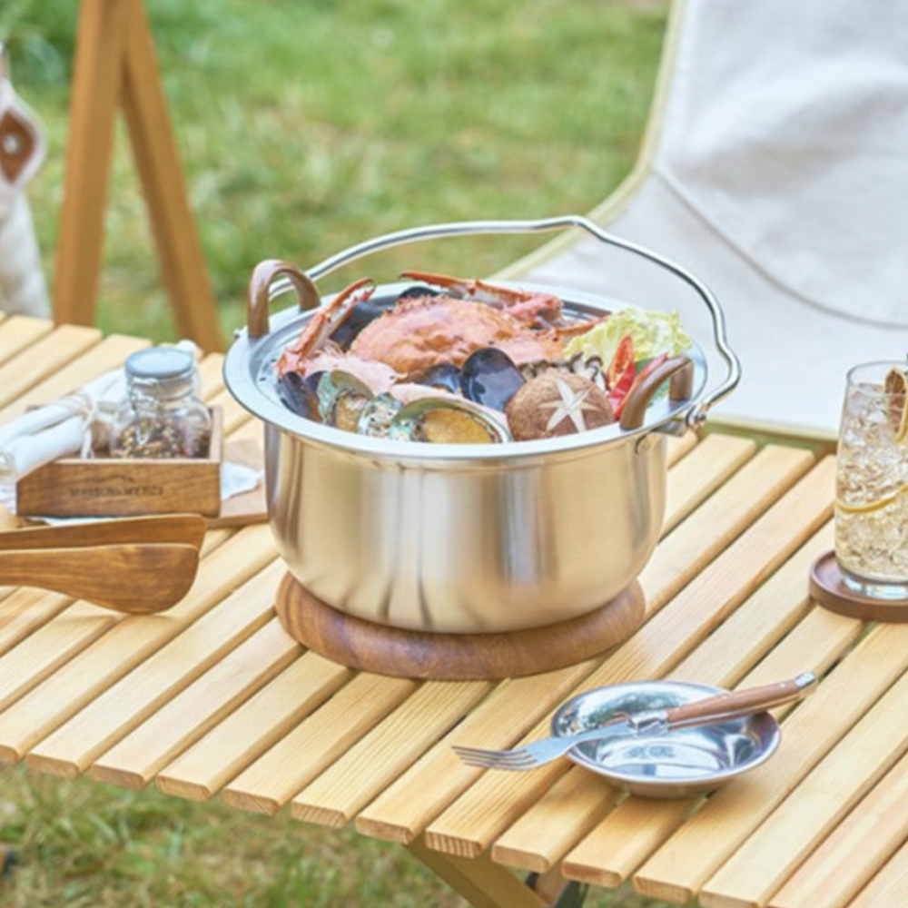 ZEBEC 투하프 웰빙쿠커 찜기 코펠 냄비 스텐 캠핑식기 통3중 - 상세 이미지 3