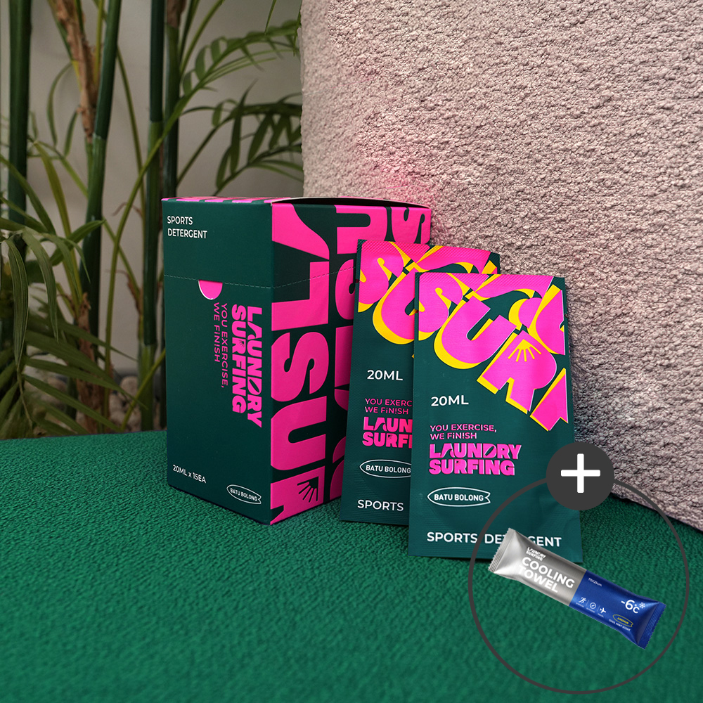 런드리서핑 고농축 운동복 세제 20ml x 15개입 (바투볼롱) 쉰내 스포츠 땀냄새 제거 - 메인 이미지