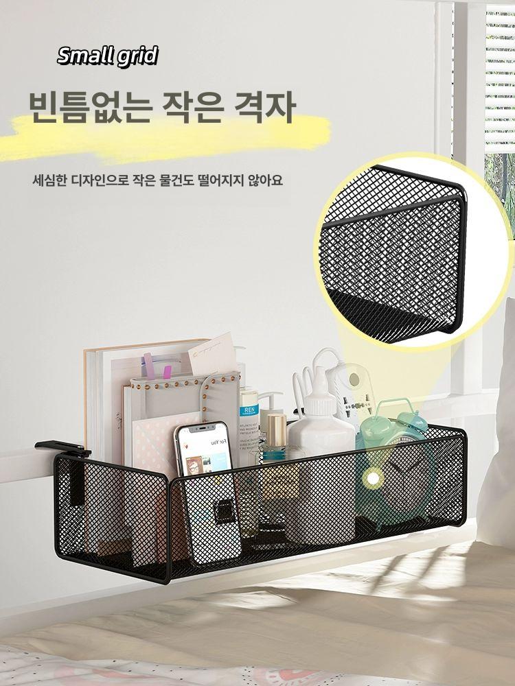 스마트 침대 사이드 걸이 틈새 공간활용 철제 선반 이동식 거실 베드 협탁 쇼파 접이식 - 상세 이미지 3