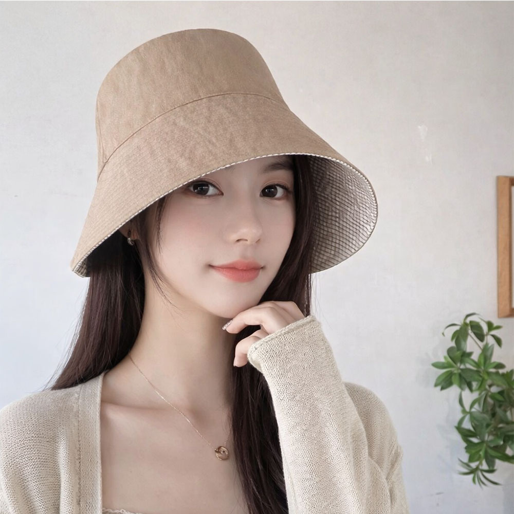 여름 벙거지 챙모자 챙넓은 보닛햇 휴양지 바캉스 산책 비치 여행 중년 버킷햇 - 상세 이미지 3