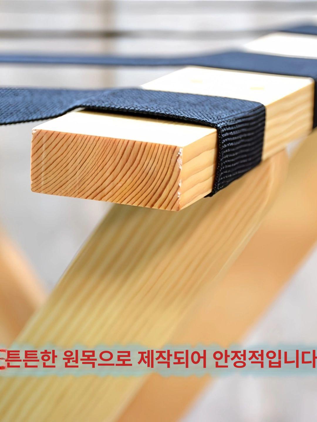 여행용 캐리어랙 호텔 러기지 폴딩 수화물거치대 짐보관함 우드선반 가방홀더 - 상세 이미지 4