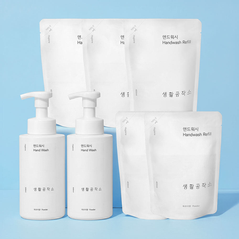 핸드솝 손세정제 500ml 2개 핸드워시 리필 400ml 5개 가격 비교 생활공작소 핸드솝 손세정제 500ml 2개 핸드워시 리필 400ml 5개