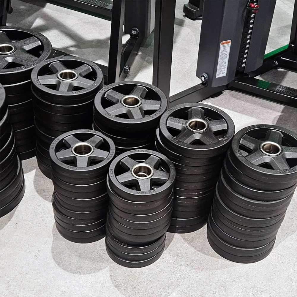 베스코 5홀 우레탄 바벨 중량원판 헬스 원판 10kg, 1개 이미지 8