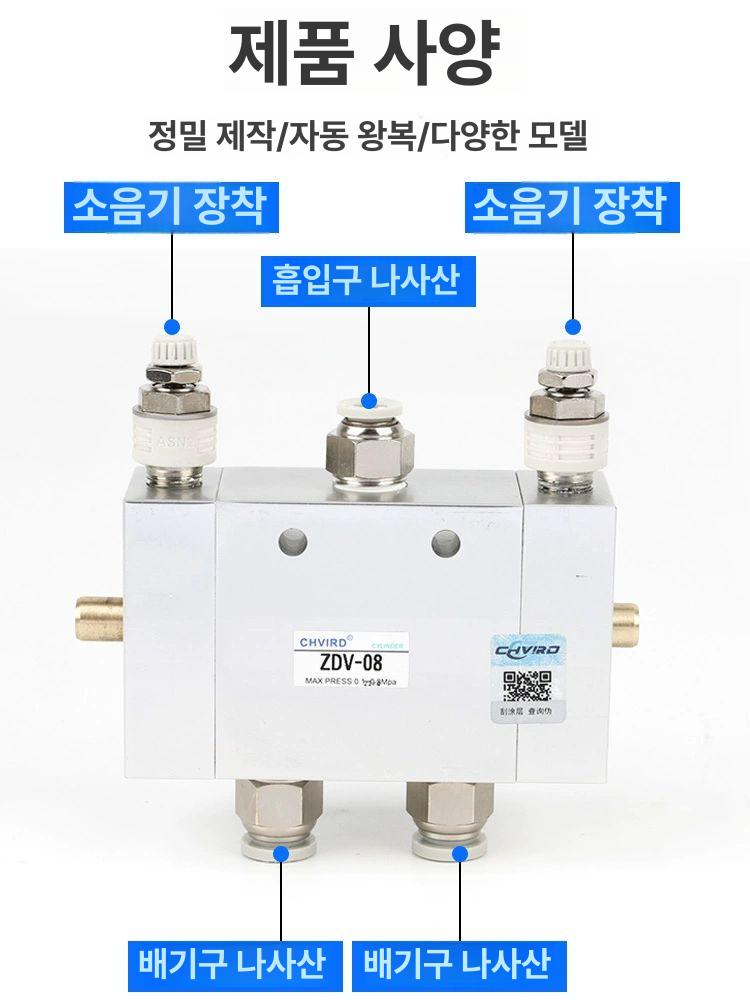 공압 실린더 자동 왕복 5방향 밸브 소음 감소 전자 스위치 산업용 액추에이터 - 상세 이미지 3