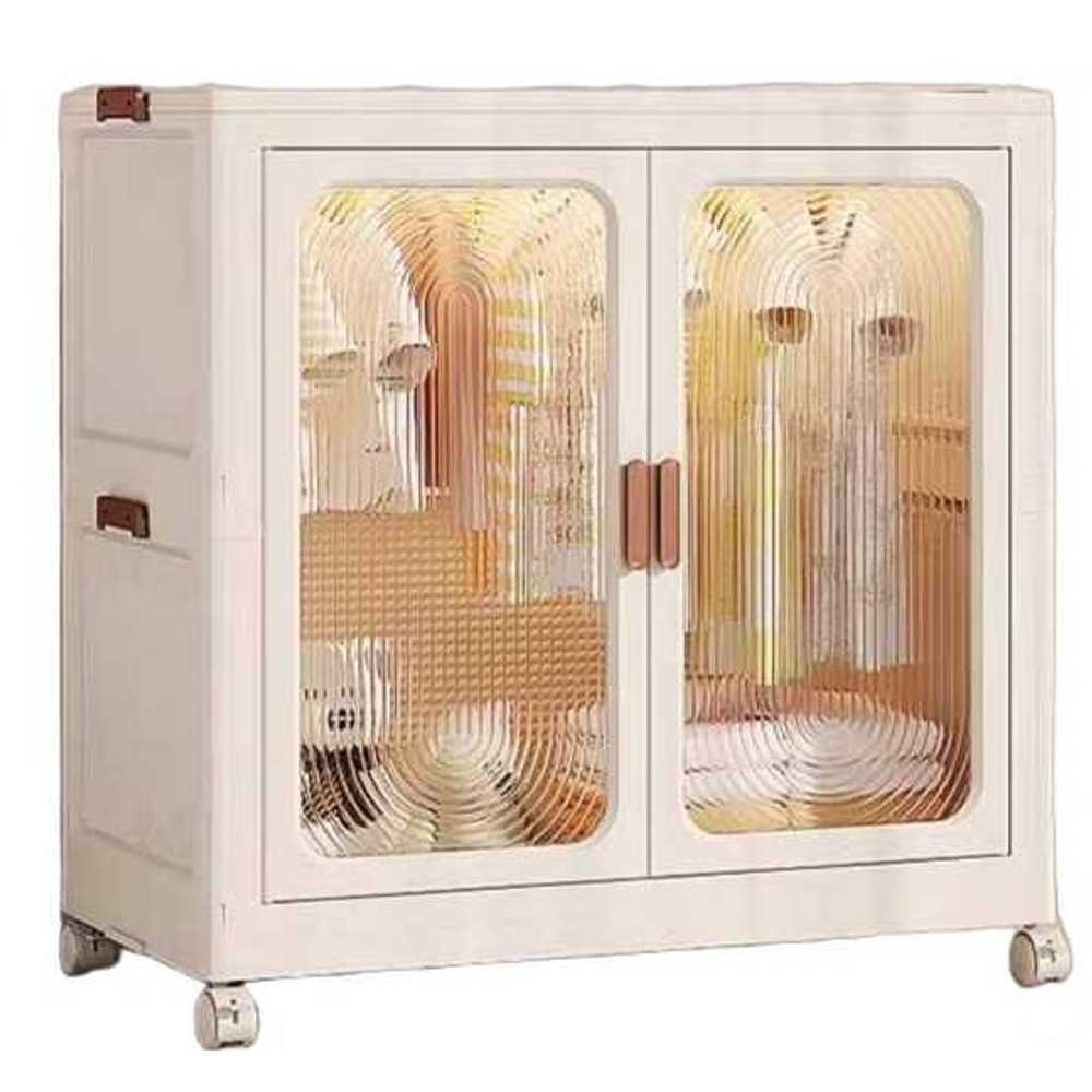 접이식 양문형 대형 리빙박스 대용량 폴딩 수납함 옷 70cm 1단 - 상품 이미지