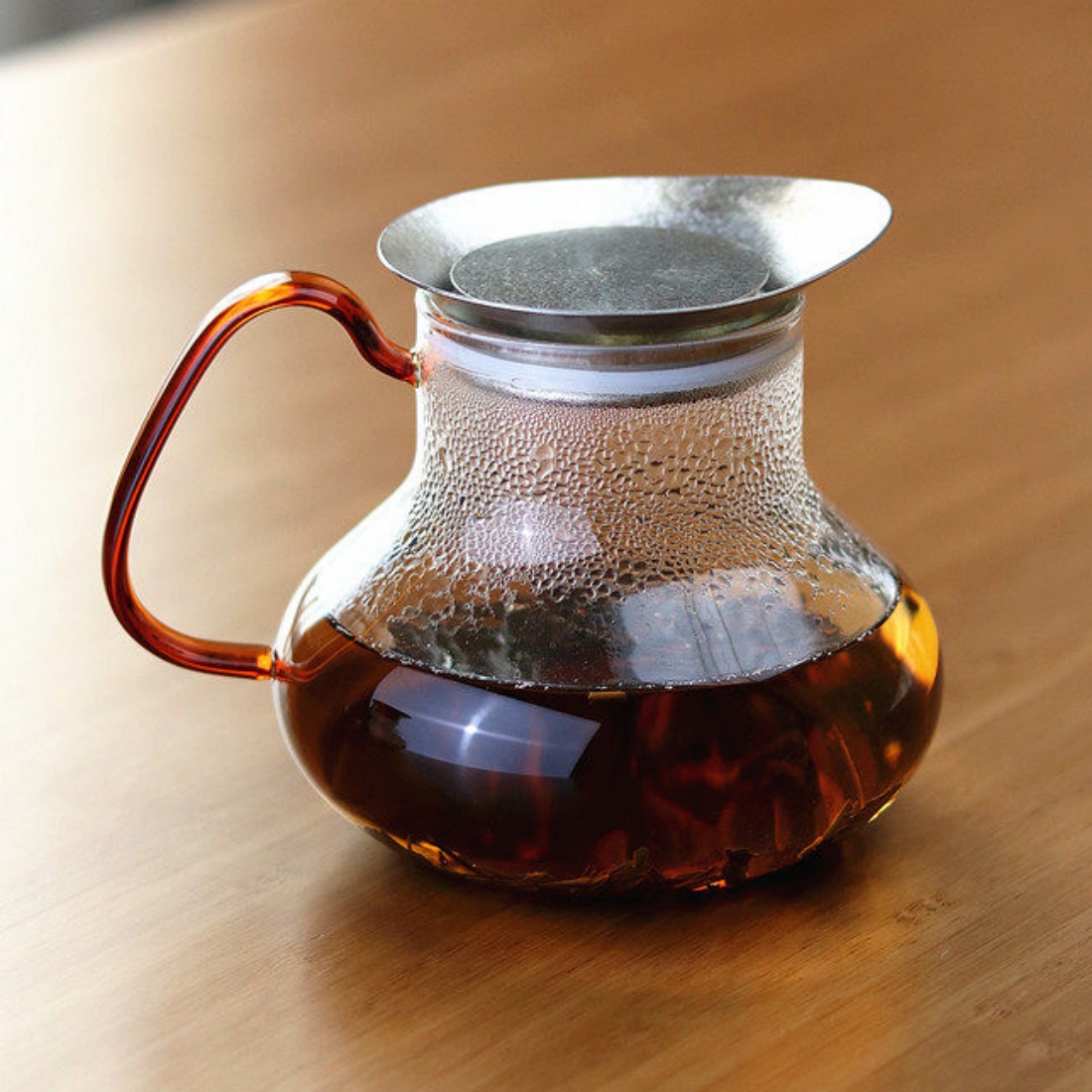 티타늄 차거름망 직화 내열 유리 티포트 홍차 차우리는 주전자 다관 600ml - 상세 이미지 3