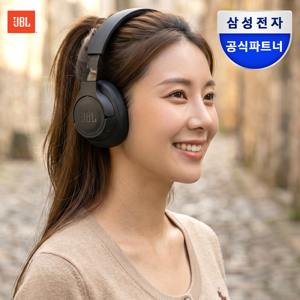 삼성공식파트너 JBL T770NC 노이즈캔슬링 블루투스 헤드셋 무선헤드폰 블랙