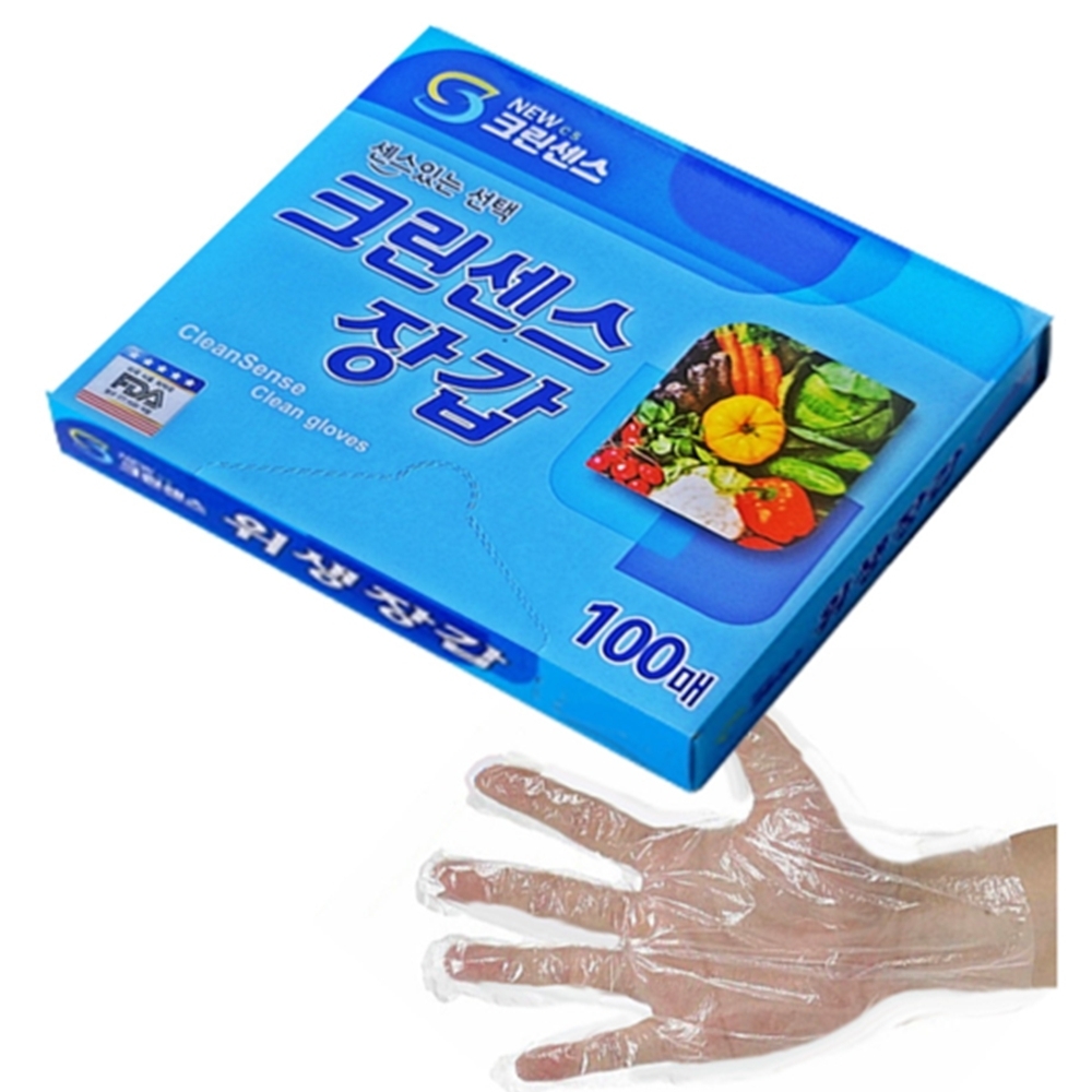 FDA적합 비닐장갑 위생장갑 일회용 식품조리용 LDPE